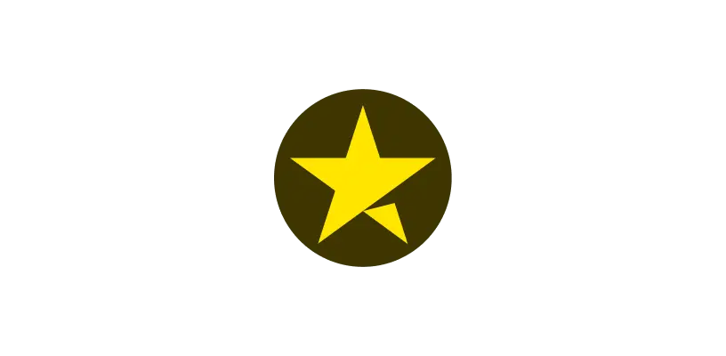 A dark Yellow Circle with the Yellow Trustpilot star in the centre
