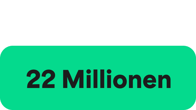 A Green icon showcasing a large Green circle and two smaller ones on either side, in a diagonal format. The words 22 Million are written in the centre.